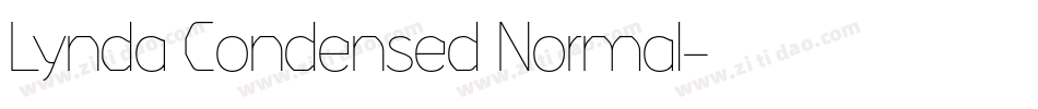 Lynda Condensed Normal字体转换